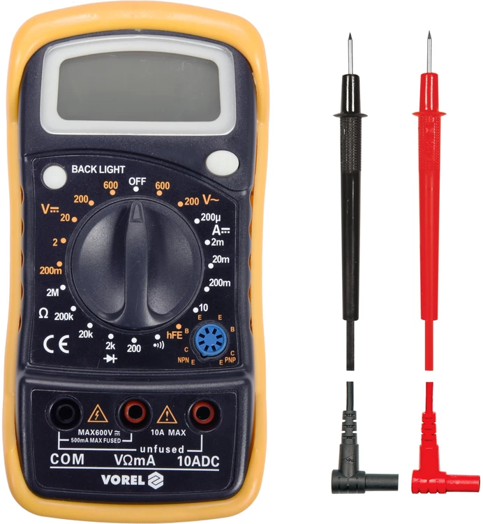 Vorel Toya Sa Poland Skaitmeninis multimetras | 0–600 V | 0–10 A (81773)