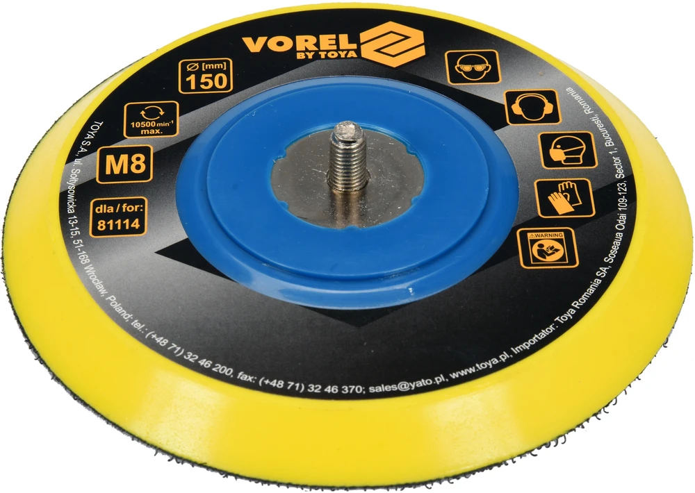 VOREL DISKAS 150mm M8 sriegis PNEUMATINIAM ŠLIMUOKLIUI (81114) 81115