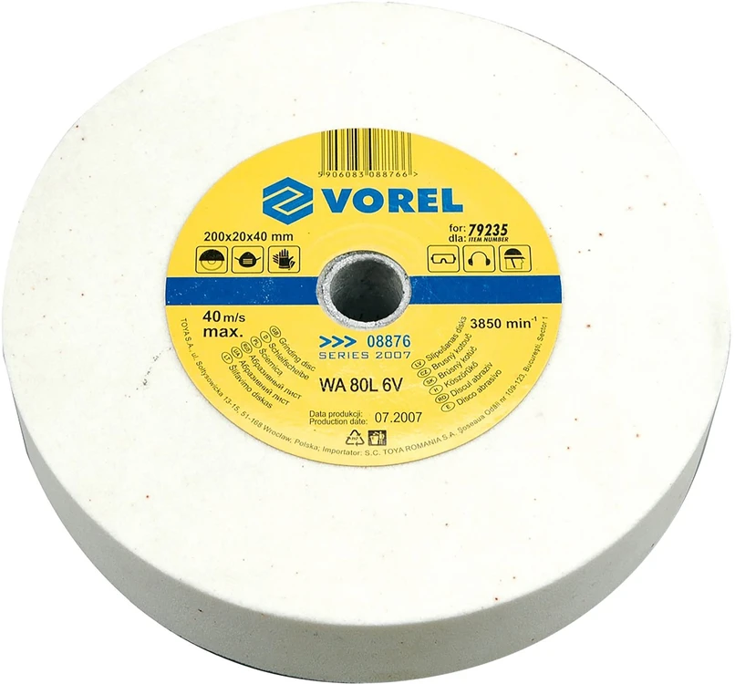 VOREL ŠLIFAVIMO DISKAS 200*20*40mm/D…..