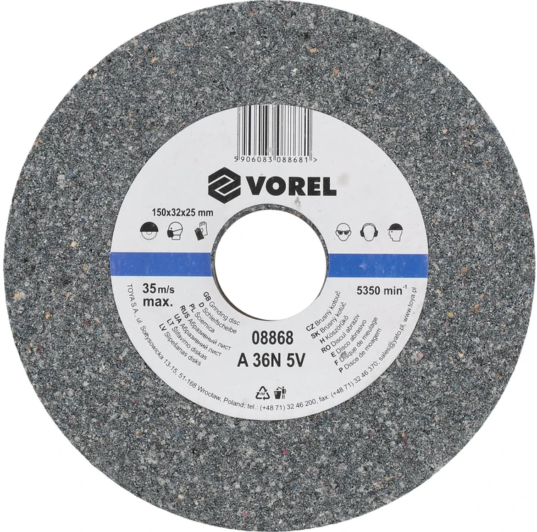 VOREL ŠLIFAVIMO DISKAS 150*32*25/G 08868