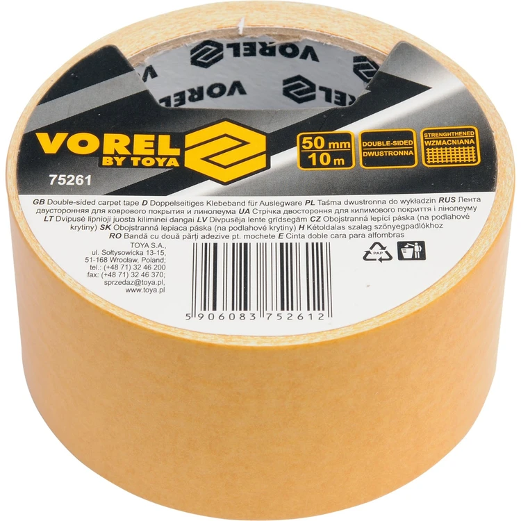 VOREL dvipusė kilimų lipni juosta 50 mm * 10 m
