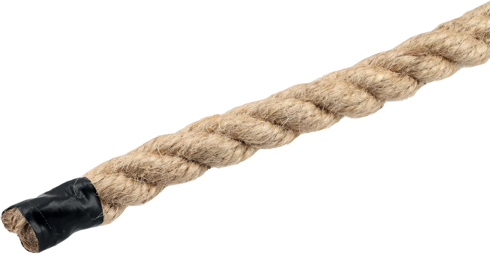 Vorel Džiuto virvė, 14mm skersmens, 100m ilgio, vytinė 3 gijų džiuto pluošto virvė, natūralaus pluošto virvė statybai, miškų ūkiui ir dekoravimui