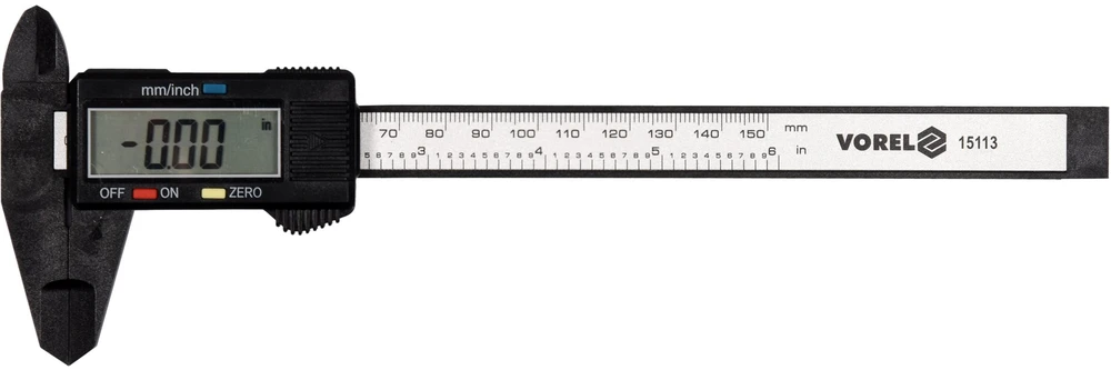 VOREL ELEKTRONINIS SLANKMATIS 150mm/0,2mm ANGLIES PLUOŠTAS