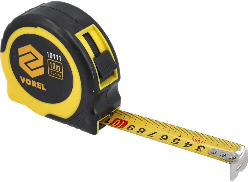 Ruletė geltona Vorel | 10m x 25 mm