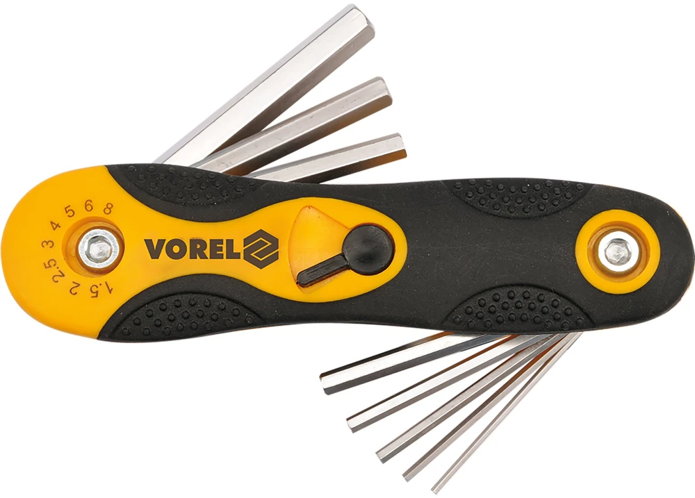 Raktų šešiabriaunių rinkinys Hex Vorel | 1,5-8mm 8vnt,