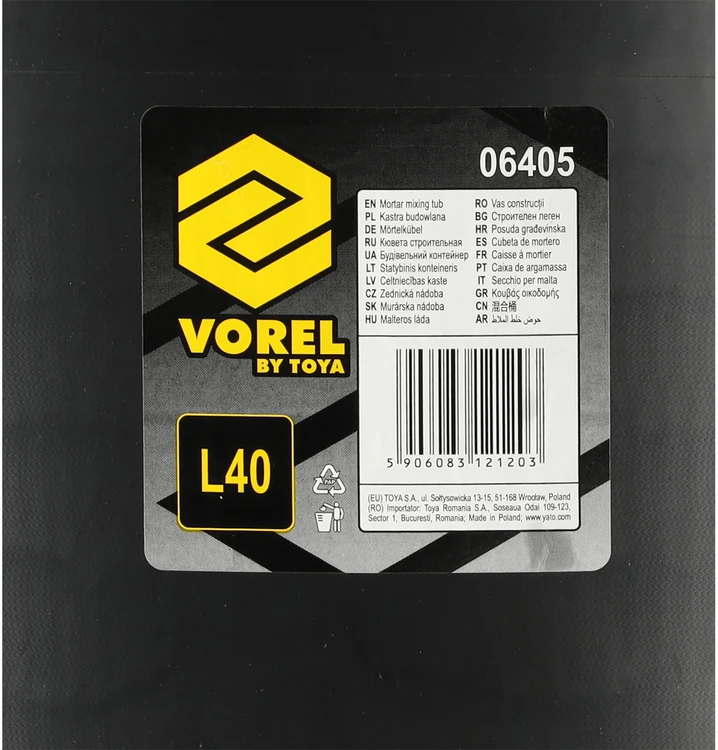 Vorel KASTRA, STATYBINIS KONTEINERIS, APVALUS L40