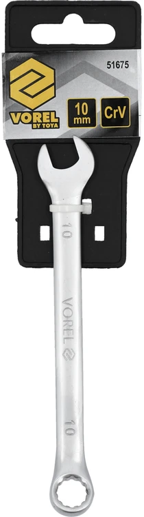 VOREL KLUCZ PŁASKO - OCZKOWY Cr-V 10mm SATYNA 51675