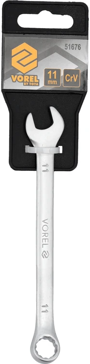 VOREL KLUCZ PŁASKO - OCZKOWY Cr-V 11mm SATYNA 51676
