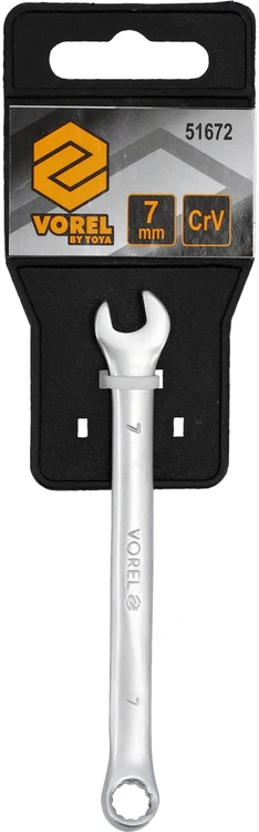 VOREL KLUCZ PŁASKO - OCZKOWY Cr-V 7mm SATYNA 51672