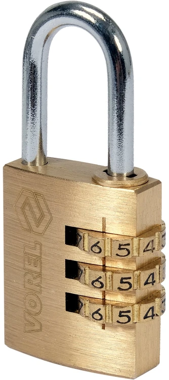 VOREL žalvarinė kombinuota spyna 25 mm
