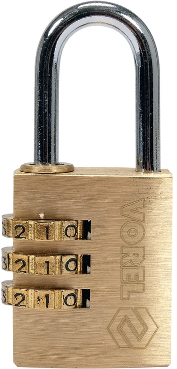 VOREL žalvarinė kombinuota spyna 25 mm