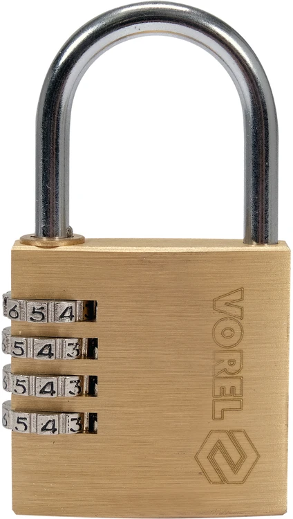 VOREL žalvarinė kombinuota spyna 40 mm