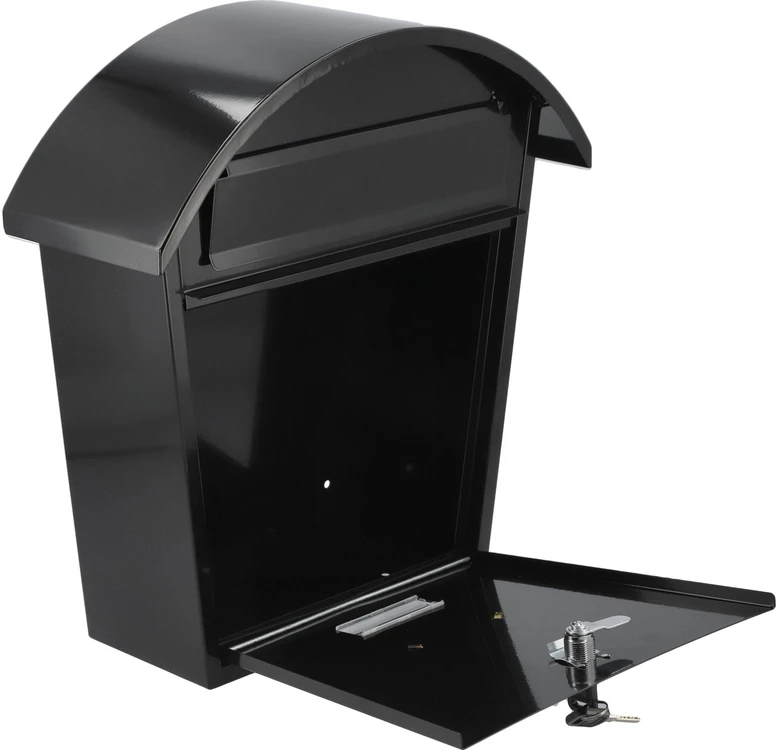 VOREL Pašto dėžutė 380 x 320 x 105mm Juodas