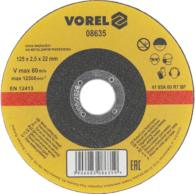 VOREL Pjovimo diskas metalui 125*2,5mm … ..