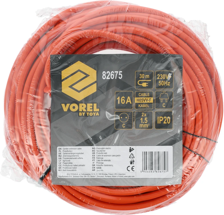 VOREL ILGIMO KABELIS ORANŽINĖ 30m 82675