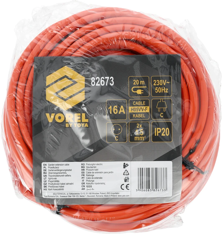 VOREL ilgiklis 20m 2x1.0 82673