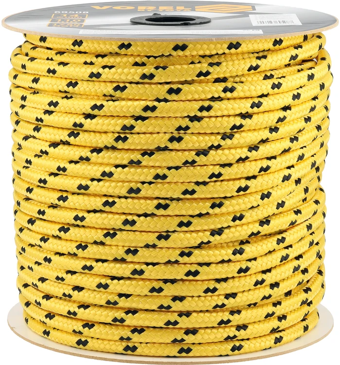 Vorel Polipropileninis pintas lynas, 110 m ilgio, 14 mm skersmens, PP lynas, UV spinduliams atsparus lynas, plyšimui atsparus lynas