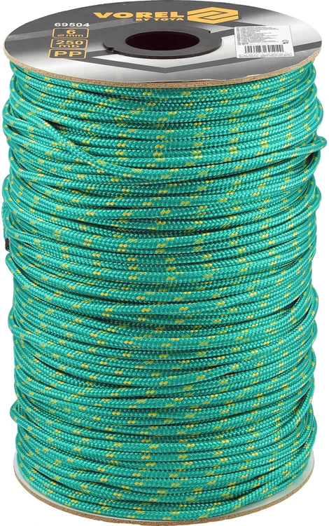 Vorel Polipropileninė pinta virvė, atspari UV spinduliams, 250 m, PP virvė, pinta virvė, tvirta virvė