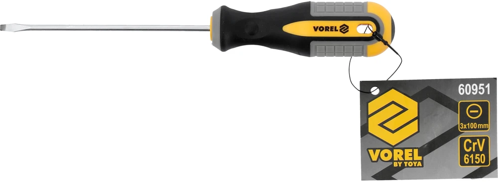 VOREL WKRĘTAK PŁASKI 3 x 100mm 60951