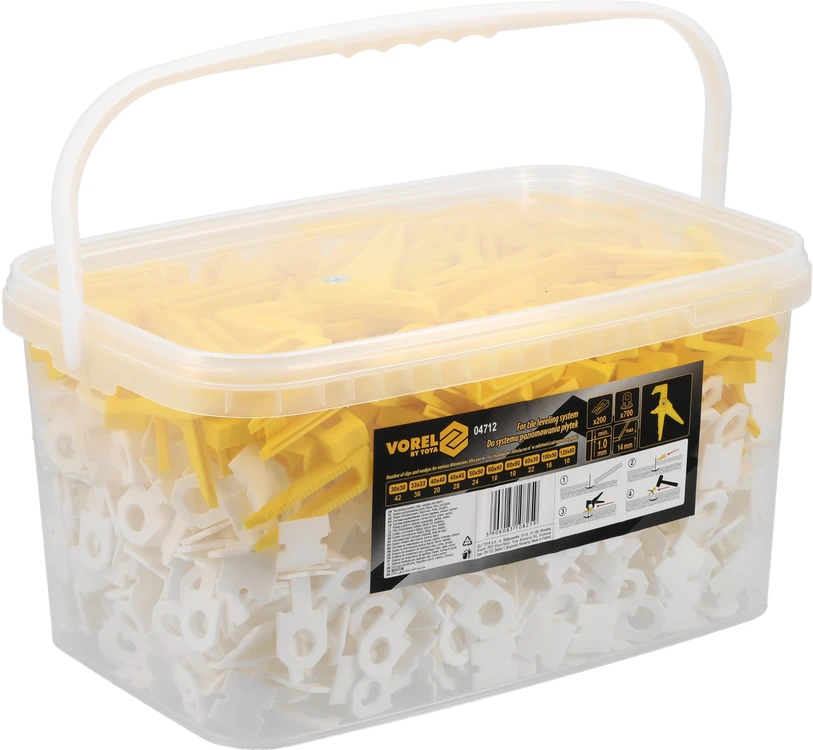 Vorel PLYTELIŲ LYGINIMO SISTEMA 1MM 700+200+REPLĖS