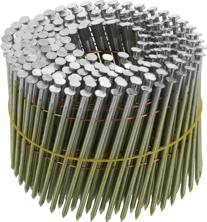Vorel Žieduotos būgninės vinys stogams, cinkuotos, ritininės vinys 90x2.8mm, 3000vnt, ritininės vinys, stoginės vinys, statybinės vinys