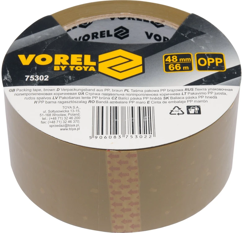 VOREL PP PAKAVIMO JUOSTA, RUDA, 48mmx66m