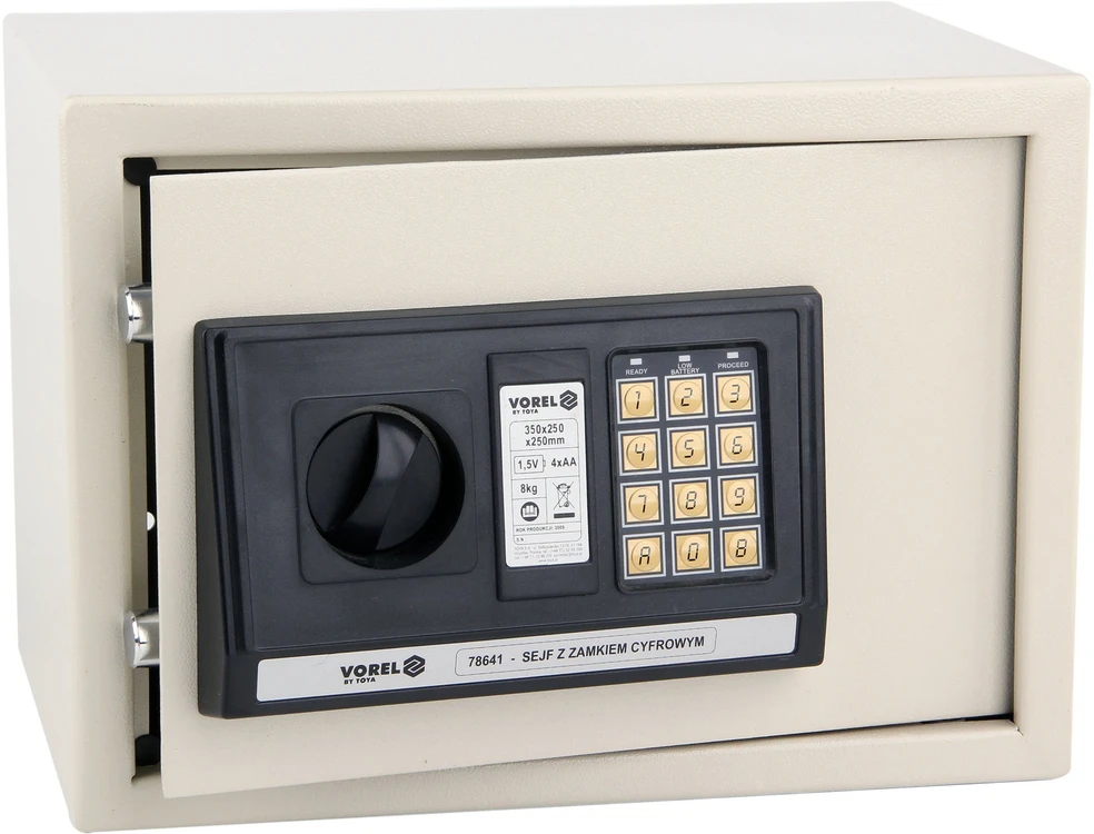 VOREL seifas su elektronine spyna 35 x 25 x 25 cm 78641