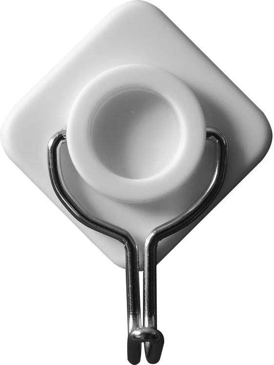 Kabliukai klijuojami plastmasiniai balti Vorel | 2vnt. (max 1kg)