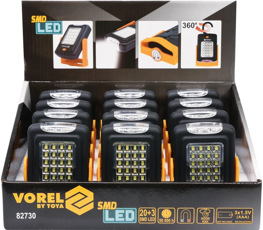 Vorel Toya Sa Poland Mobili Led lempa su magnetu | 20+3 LED (82730)