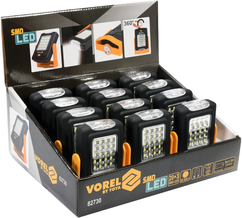 Vorel Toya Sa Poland Mobili Led lempa su magnetu | 20+3 LED (82730)