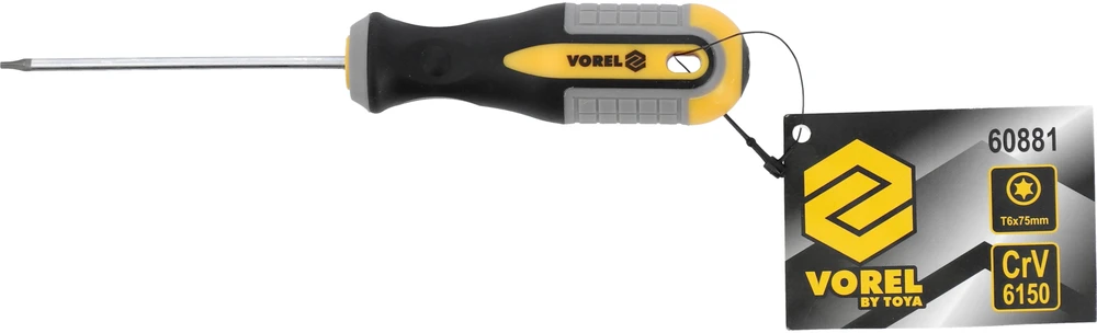 Vorel TORX ATSUKTUMAS T6X75 MM CRV