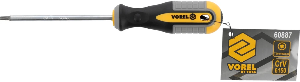 Vorel Toya Sa Poland TORX Atsuktuvas T20x100 mm CRV (60887)