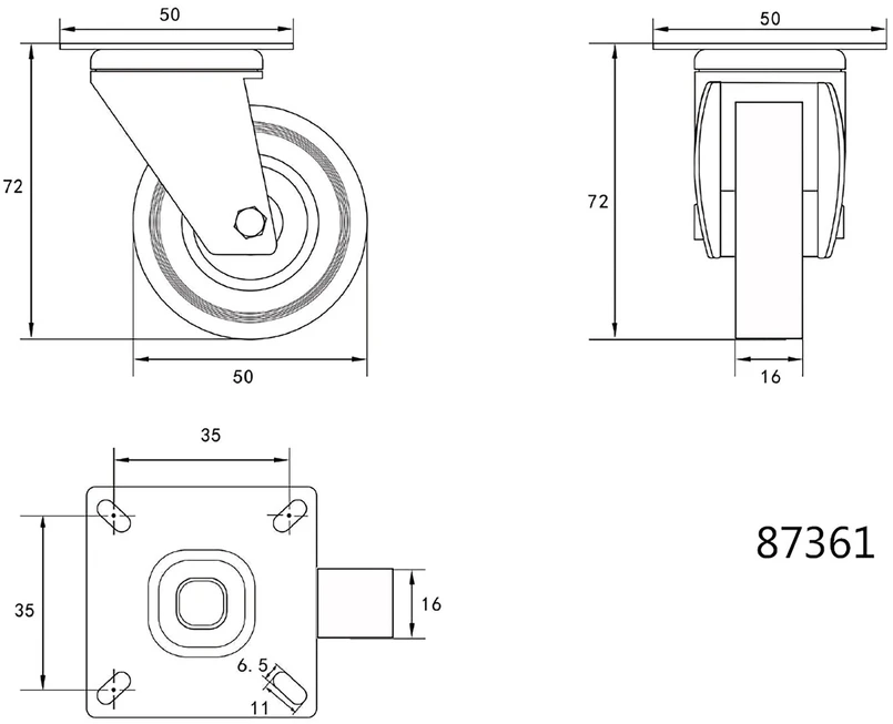VOREL SUKAMASIS RATUKAS PILKAS GUMINIS 50mm