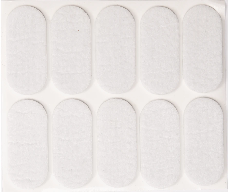 Padukai baldams lipnūs veltinio balti Vorel | 20x45mm, 10vnt.