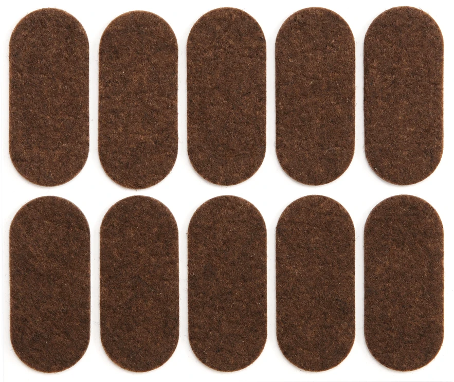 Padukai baldams lipnūs veltinio rudi Vorel | 20x45mm, 10vnt.