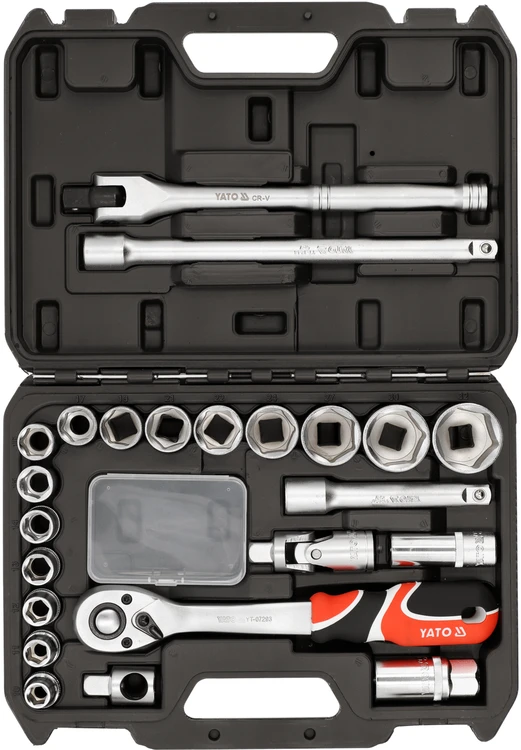 Yato Toya Sa Poland Įrankių rinkinys 1/2" galvutėms | 10–32 mm | 24 vnt (YT-12662)