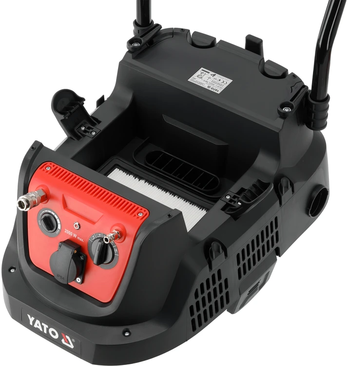 Yato Toya Sa Poland Vakuuminis dulkių siurblys – automatinis filtro kratytuvas, pneumo sinchronizacija – 40 l | 1600/3600 W (YT-85718)
