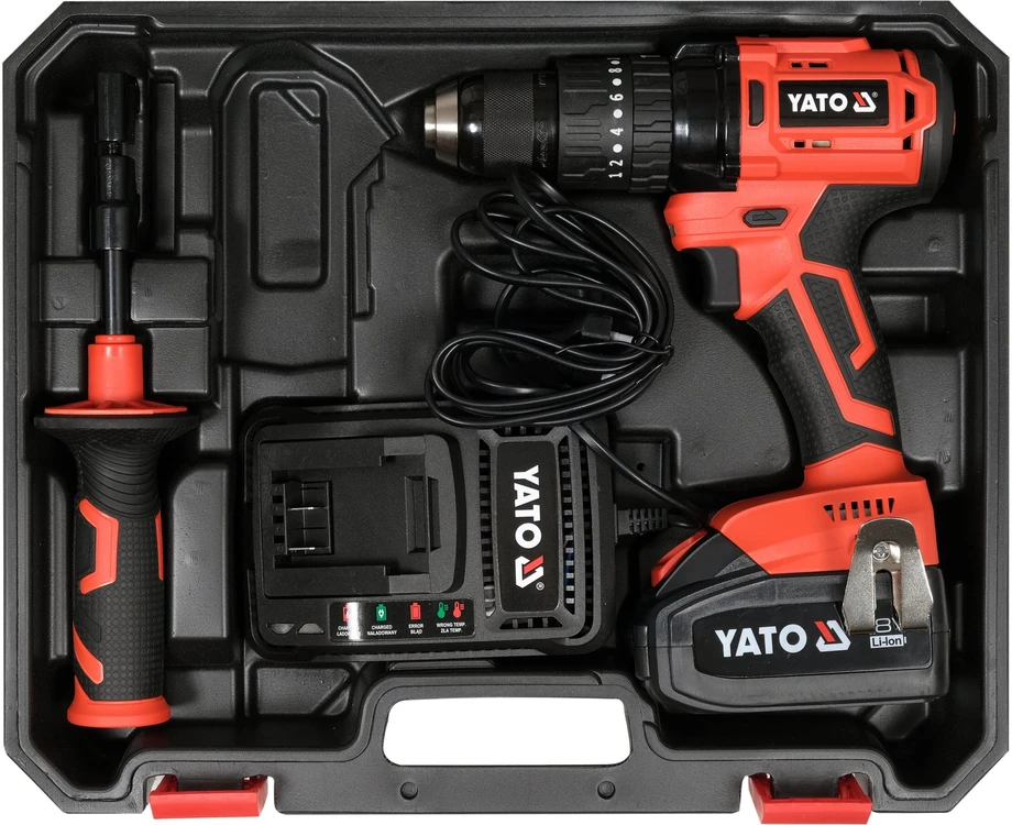 YATO smūginis suktuvas-gręžtuvas 18V LI-ION 82790 / 1x3,0Ah 75Nm / SILNIK bešepetėlinis