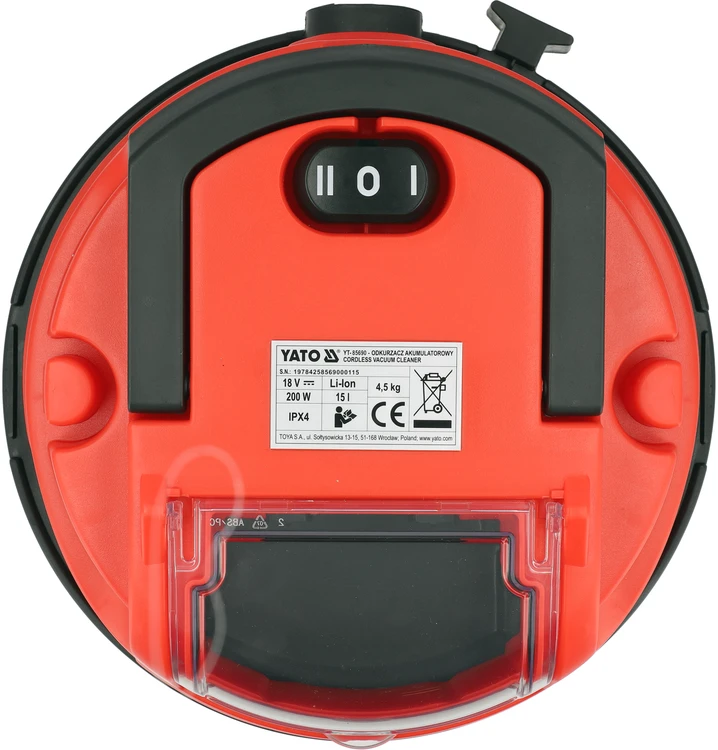 Yato 18V DULKIŲ SIurblys (15L; BODY; BL MOTOR)