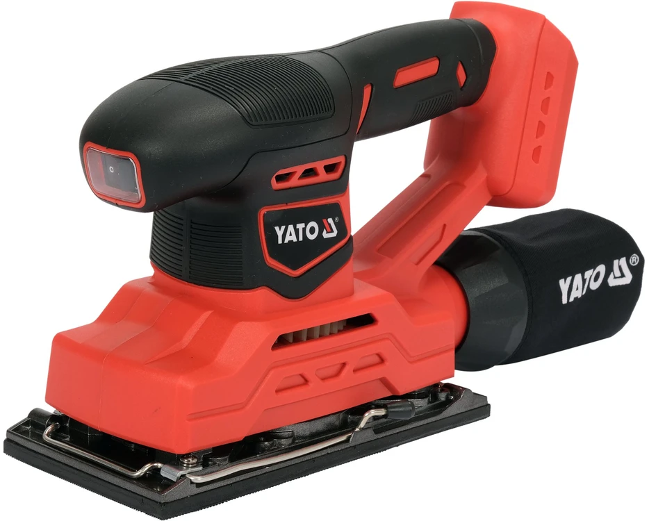 YATO šlifuoklis vibracinis 18V 90x187mm be akumuliatoriaus ir kroviklio