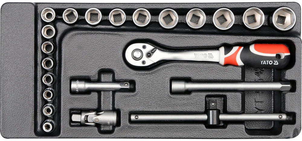 Toya Sa Poland YATO DRAWER INSERT 3/8 "ĮRANKIŲ RINKINYS 22vnt.