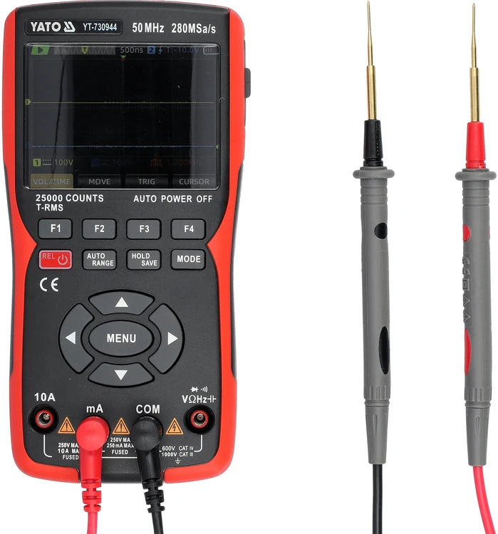 Yato 3 viename Osciloskopas, Multimetras 280MSA/S 50MHZ