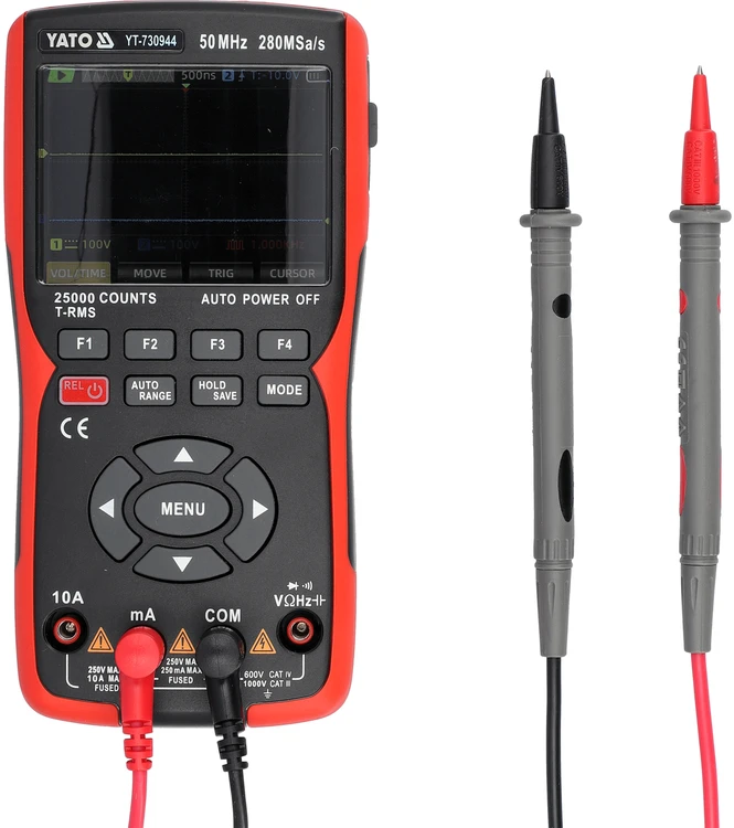Yato 3 viename Osciloskopas, Multimetras 280MSA/S 50MHZ