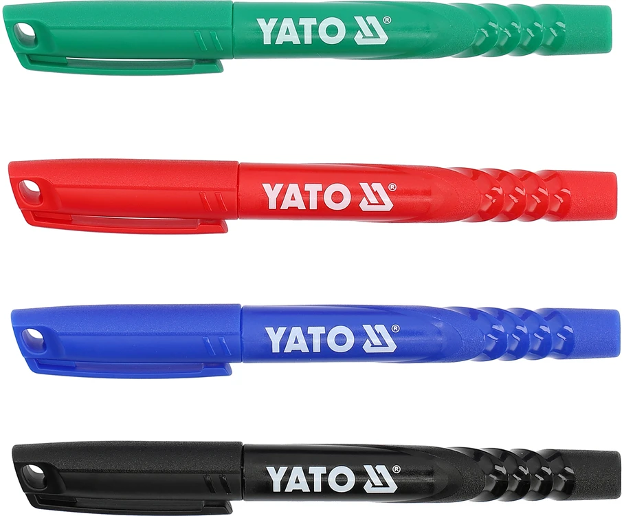 Yato Toya Sa Poland Techniniai markeriai | 4 vnt | juoda žalia raudona mėlyna (YT-69304)