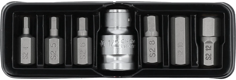 YATO KOŃCÓWKI IMBUSOWE 7elem. 4-12mm + ADAPTER 0412