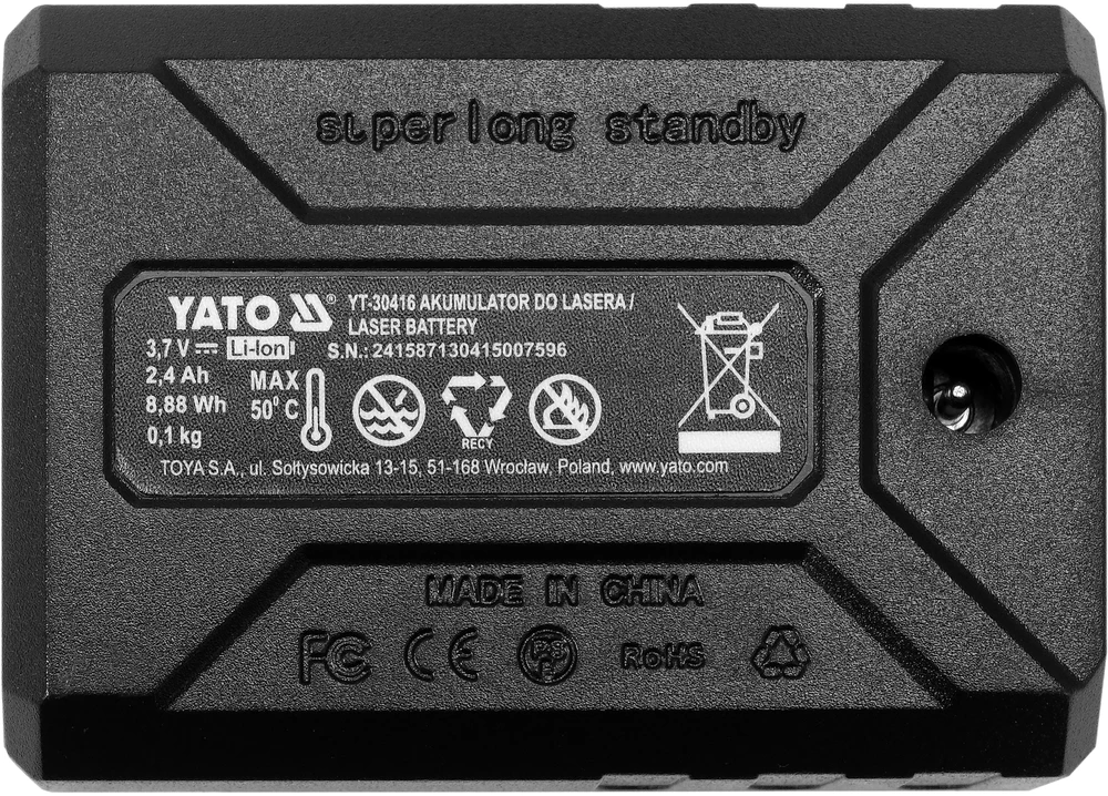 Yato Toya Sa Poland 4D serijos savaime išsilyginančio lazerio baterija | YT-30415 2400Mah (YT-30416)