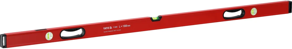 Yato Toya Sa Poland Gulsčiukas aliuminis | BOX level | 1500 mm | su rankenėlėmis | 3 akutės (YT-30085)