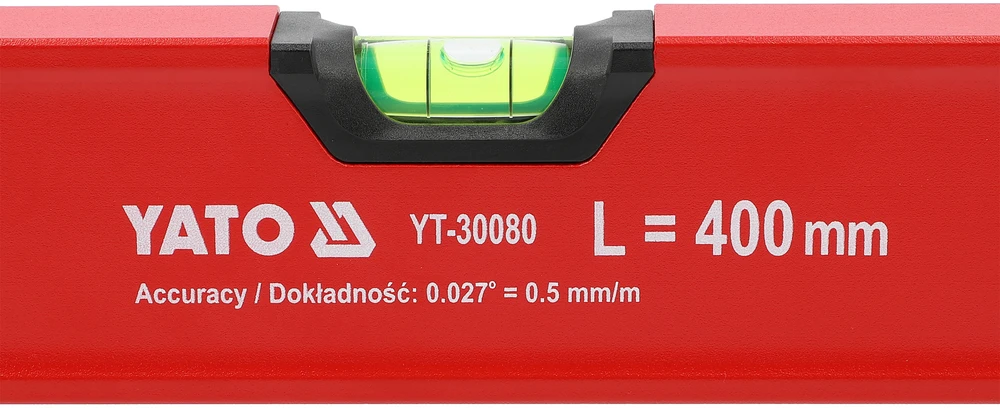 Yato Toya Sa Poland Gulsčiukas aliuminis | BOX level | 400 mm | su rankenėlėmis | 3 akutės (YT-30080)