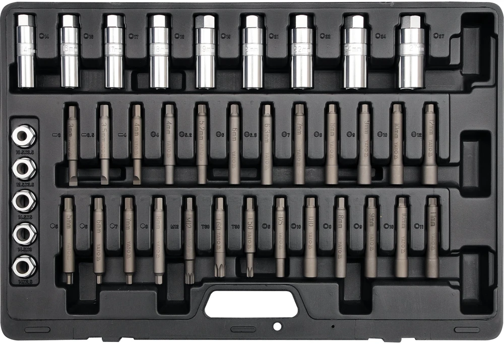 Rinkinys Yato YT-0628; 1/4''; 39 vnt.