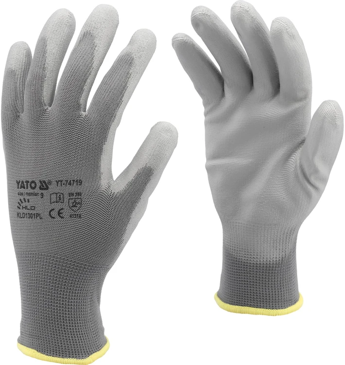 YATO NAILONINĖS PIRŠTINĖS PILKOS 10 7472